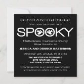 Spooky Typography Halloween Party Invite Kaart (Voorkant)