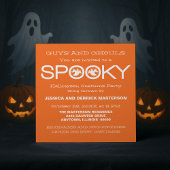 Spooky Typography Halloween Party Invite Kaart