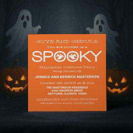 Spooky Typography Halloween Party Invite Kaart