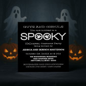 Spooky Typography Halloween Party Invite Kaart