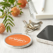 Spooky Typography Halloween Premium Sleutelhanger (Zijkant)