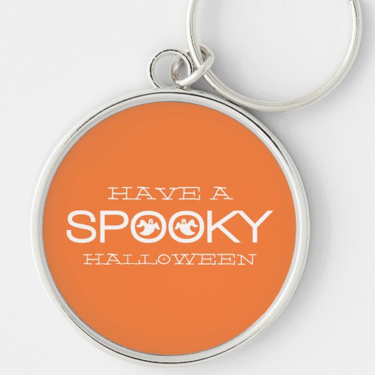 Spooky Typography Halloween Premium Sleutelhanger (Voorkant)