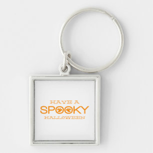 Spooky Typography Halloween Premium Sleutelhanger