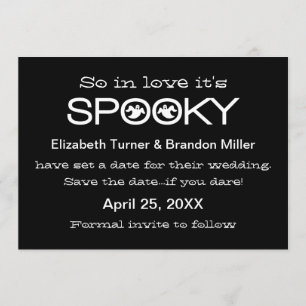 Spooky Typography Halloween Save the Date