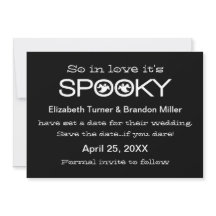 Spooky Typography Halloween Save the Date