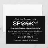 Spooky Typography Halloween Save the Date (Voorkant / Achterkant)