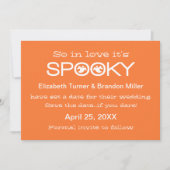Spooky Typography Halloween Save the Date (Voorkant)
