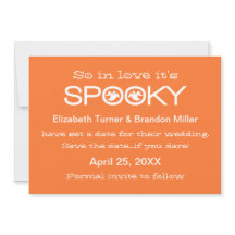 Spooky Typography Halloween Save the Date