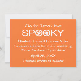 Spooky Typography Halloween Save the Date