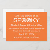 Spooky Typography Halloween Save the Date (Voorkant / Achterkant)