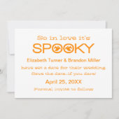 Spooky Typography Halloween Save the Date (Voorkant)