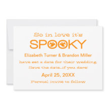 Spooky Typography Halloween Save the Date