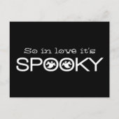 Spooky Typography Halloween Save the Date Briefkaa Aankondigingskaart (Voorkant)