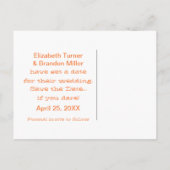 Spooky Typography Halloween Save the Date Briefkaa Aankondigingskaart (Achterkant)