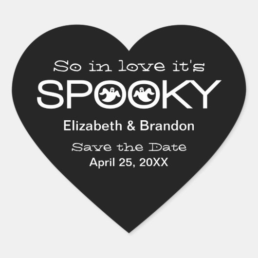 Spooky Typography Halloween Save the Date Stickers (Voorkant)