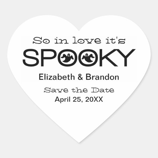 Spooky Typography Halloween Save the Date Stickers (Voorkant)