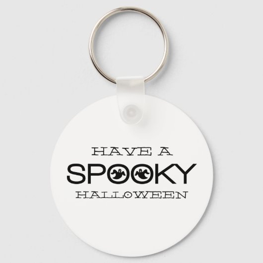 Spooky Typography Halloween Sleutelhanger (Voorkant)
