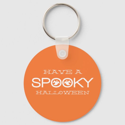Spooky Typography Halloween Sleutelhanger (Voorkant)
