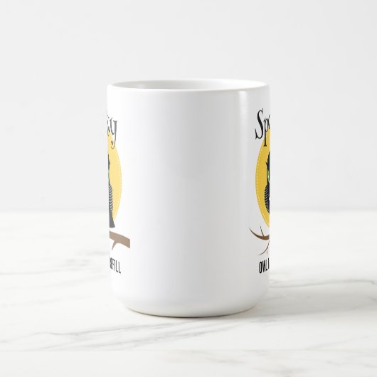 Spooky Uil Neem een navulling Halloween Koffiemok (Center)