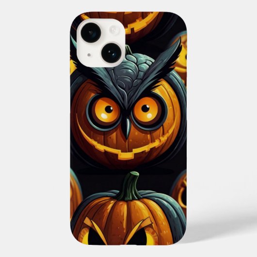 Spooky Uil op Pumpkin Case-Mate iPhone Case (Achterkant)