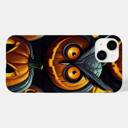 Spooky Uil op Pumpkin Case-Mate iPhone Case (Achterkant (horizontaal))