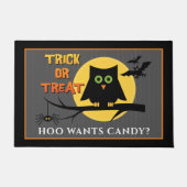 Spooky Uil Spin Halloween Deurmat (Voorkant)