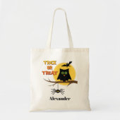 Spooky Uil Trick or treat Halloween Tote Bag (Voorkant)