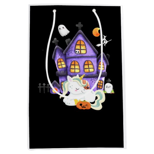 Spooky Unicorn Medium Cadeauzakje (Voorkant)
