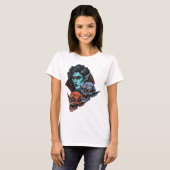Spooky Vampier en Monster Skulls Halloween Design T-shirt (Voorkant volledig)