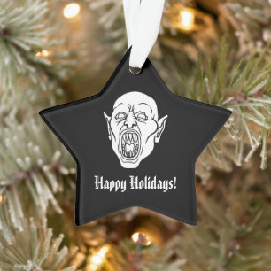 Spooky Vampier of Dracula Horror Ornament