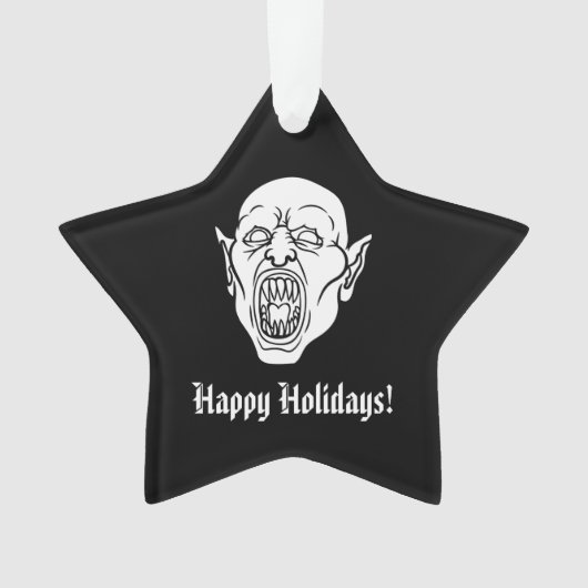 Spooky Vampier of Dracula Horror Ornament (voorkant)