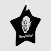 Spooky Vampier of Dracula Horror Ornament (voorkant)