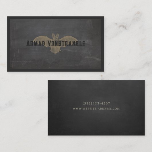 Spooky Vampire Bat Halloween Visitekaartje (Voorkant / Achterkant)