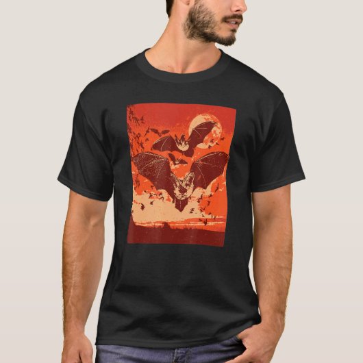 Spooky Vampire Bats T-shirt (Voorkant)