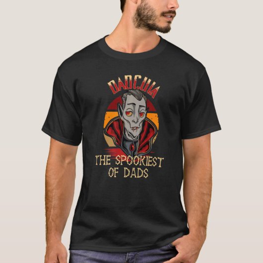 Spooky Vampire Dad Fun Halloween Costume Dadcula F T-shirt (Voorkant)