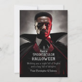 Spooky Vampire Dracula Halloween Groet Feestdagenkaart (Voorkant)