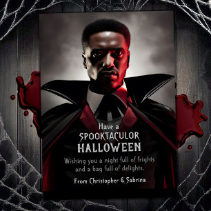 Spooky Vampire Dracula Halloween Groet Feestdagenkaart