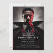 Spooky Vampire Dracula Halloween Kostuum Party Kaart (Voorkant)