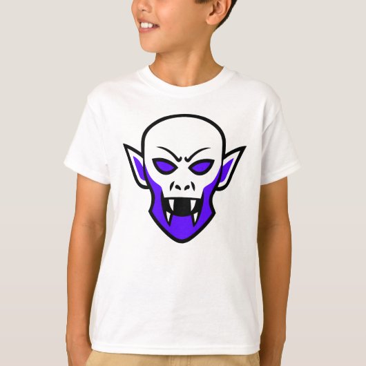 Spooky Vampire Face Graphic T-Shirt – Gothic Hallo (Voorkant)