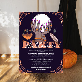 Spooky Vampire Heks Halloween Kostuum Party Kaart