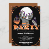 Spooky Vampire Heks Halloween Kostuum Party Kaart (Voorkant / Achterkant)