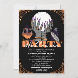 Spooky Vampire Heks Halloween Kostuum Party Kaart