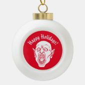 Spooky Vampire Horror Dracula Keramische Bal Ornament (Voorkant)