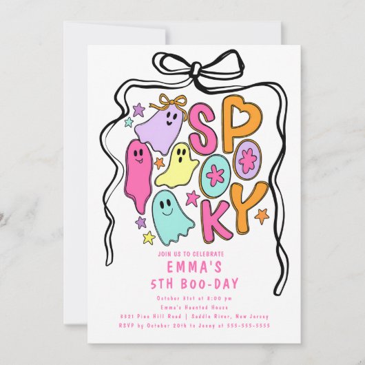 Spooky verjaardag Halloween Verjaardag Kaart (Voorkant)