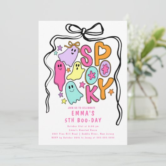 Spooky verjaardag Halloween Verjaardag Kaart (Staand voorkant)