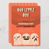 Spooky verjaardagsfeestje uitnodiging (Voorkant / Achterkant)