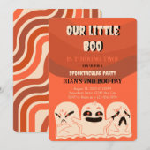 Spooky verjaardagsfeestje uitnodiging (Voorkant / Achterkant)