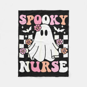 Spooky Verpleegster Halloween Ghost Kostuum Retro Fleece Deken