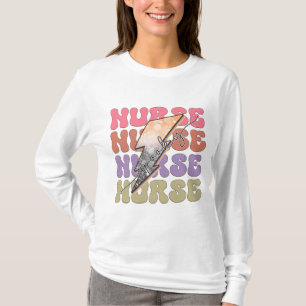 Spooky Verpleegster Halloween Lange Mouw T-shirt