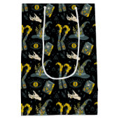 Spooky vibe kleurrijke halloween symbolen patroon medium cadeauzakje (Achterkant)